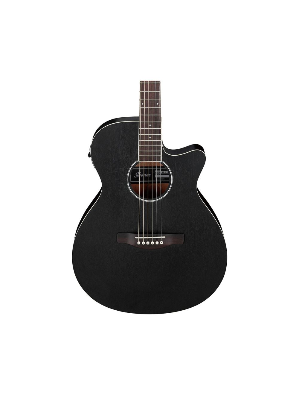 Ibanez AEG7MHWK Acoustic Electric Guitar Weatherd Black Open Pore