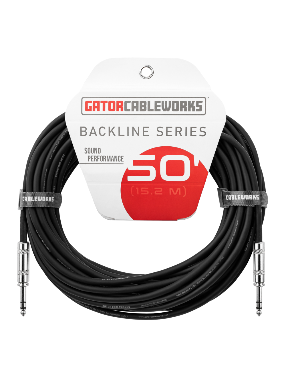 Gator Cableworks 50-foot TRS 1/4” Male to Male Balanced Patch Cable