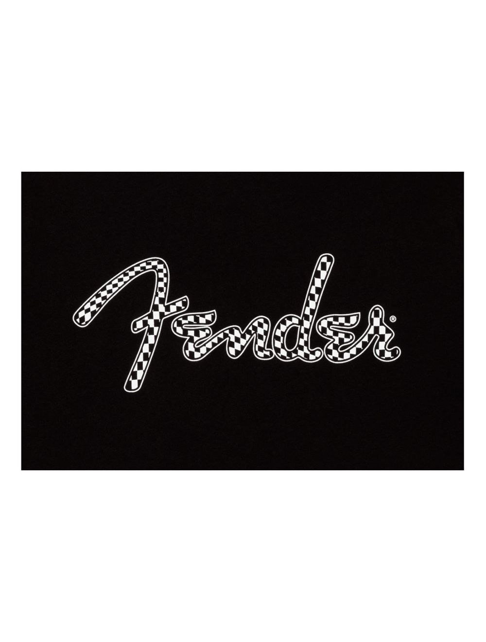 Fender Spaghetti Wavy Checker Logo Tee - Black - XXL