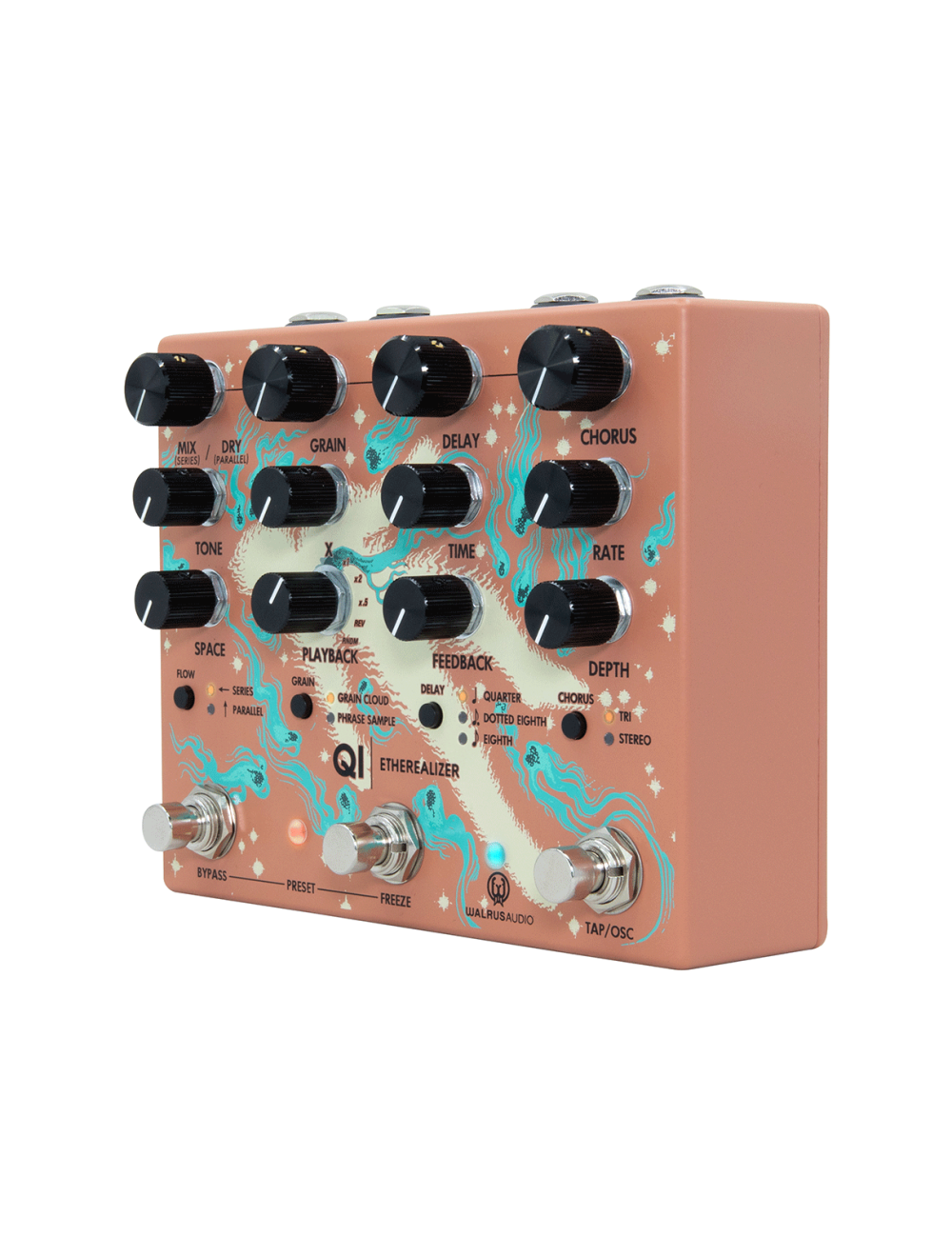 Walrus Audio Qi Etherealizer Multi Effect Pedal - Terracotta - Open Box