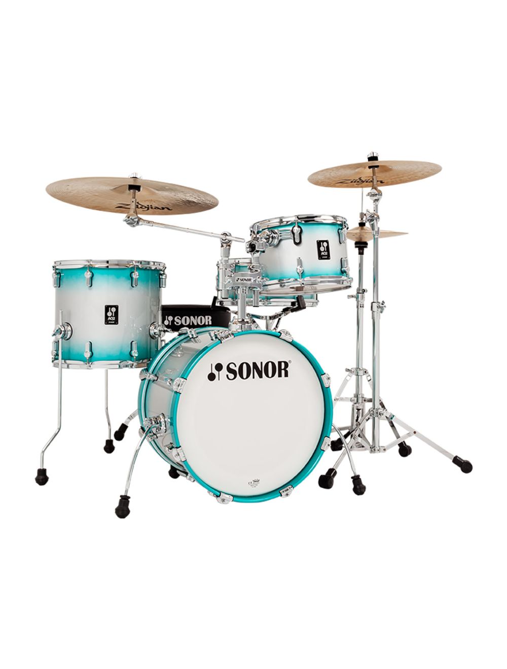 Sonor AQ2 Maple Bop 4-pc Shell Pack w/ 18" Kick - Aqua Silver Burst