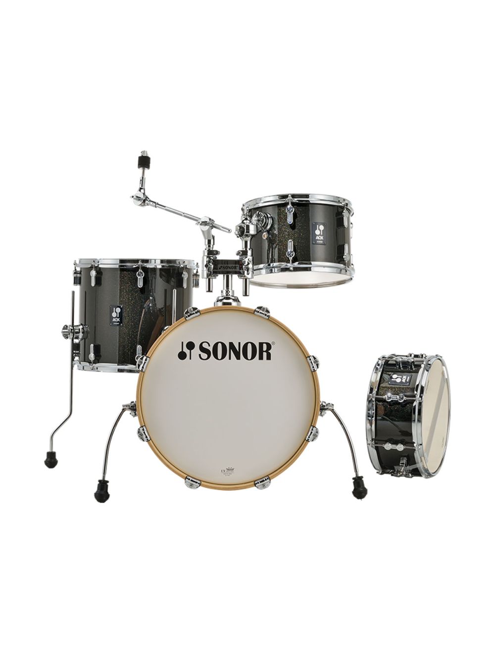 Sonor AQX Jazz 4-pc Shell Pack w/ 18" Kick - Black Midnight Sparkle - Open Box
