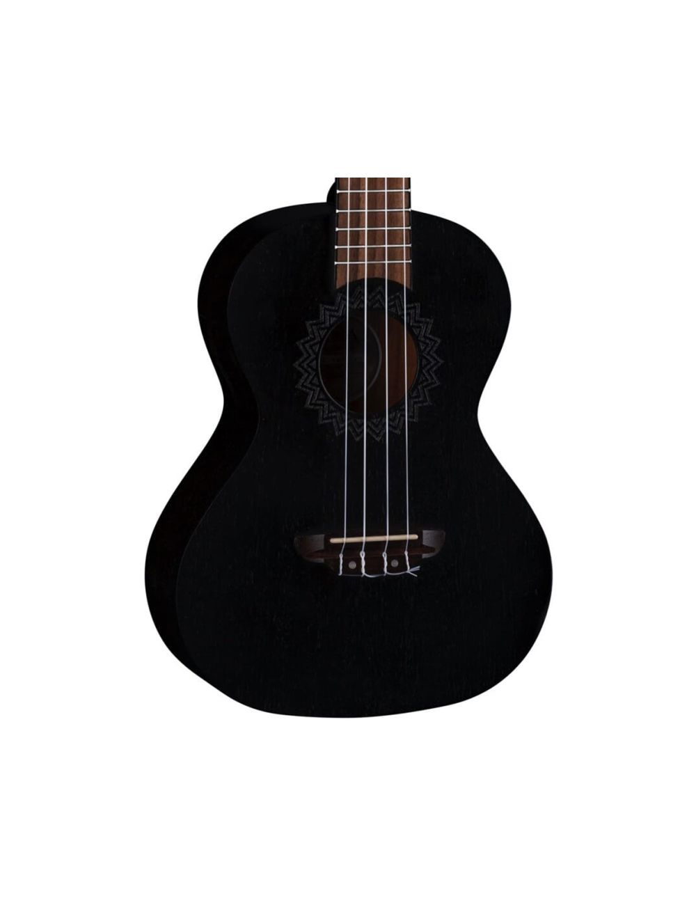 Luna Uke Vintage Mahogany Tenor Ukulele - Black Satin - Open Box