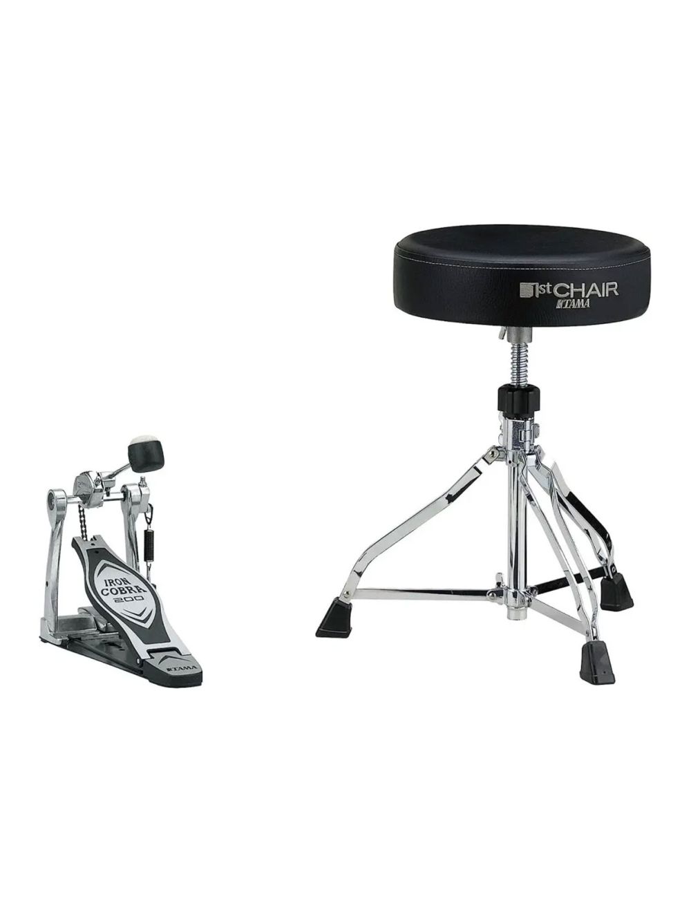Tama Iron Cobra 200 Bundle w/1st Chair (Kick Pedal/Round Seat)