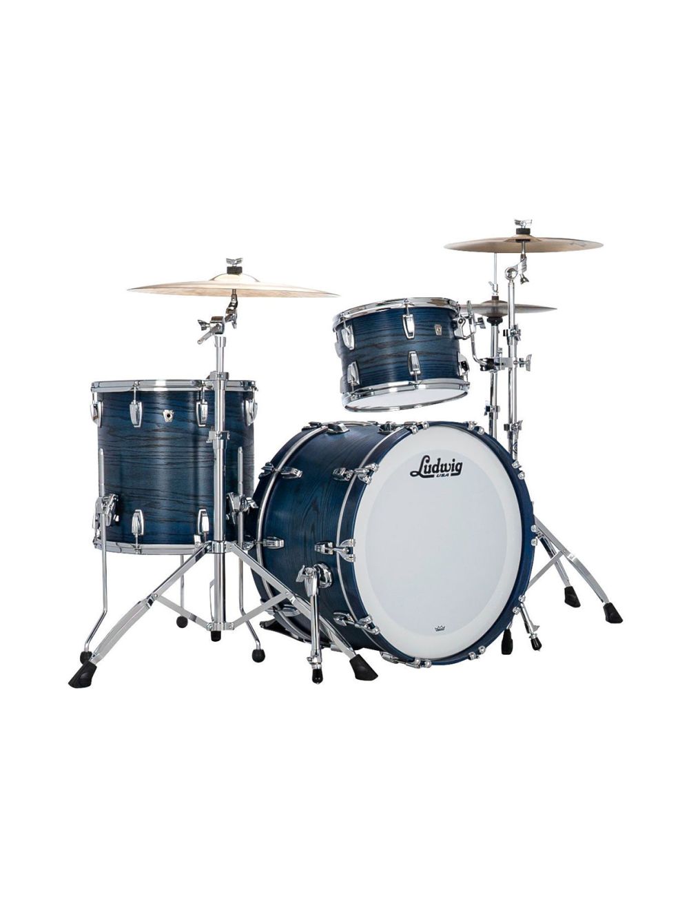 Ludwig Classic Oak Fab 3-pc Shell Pack w/22" Kick - Blue Burst