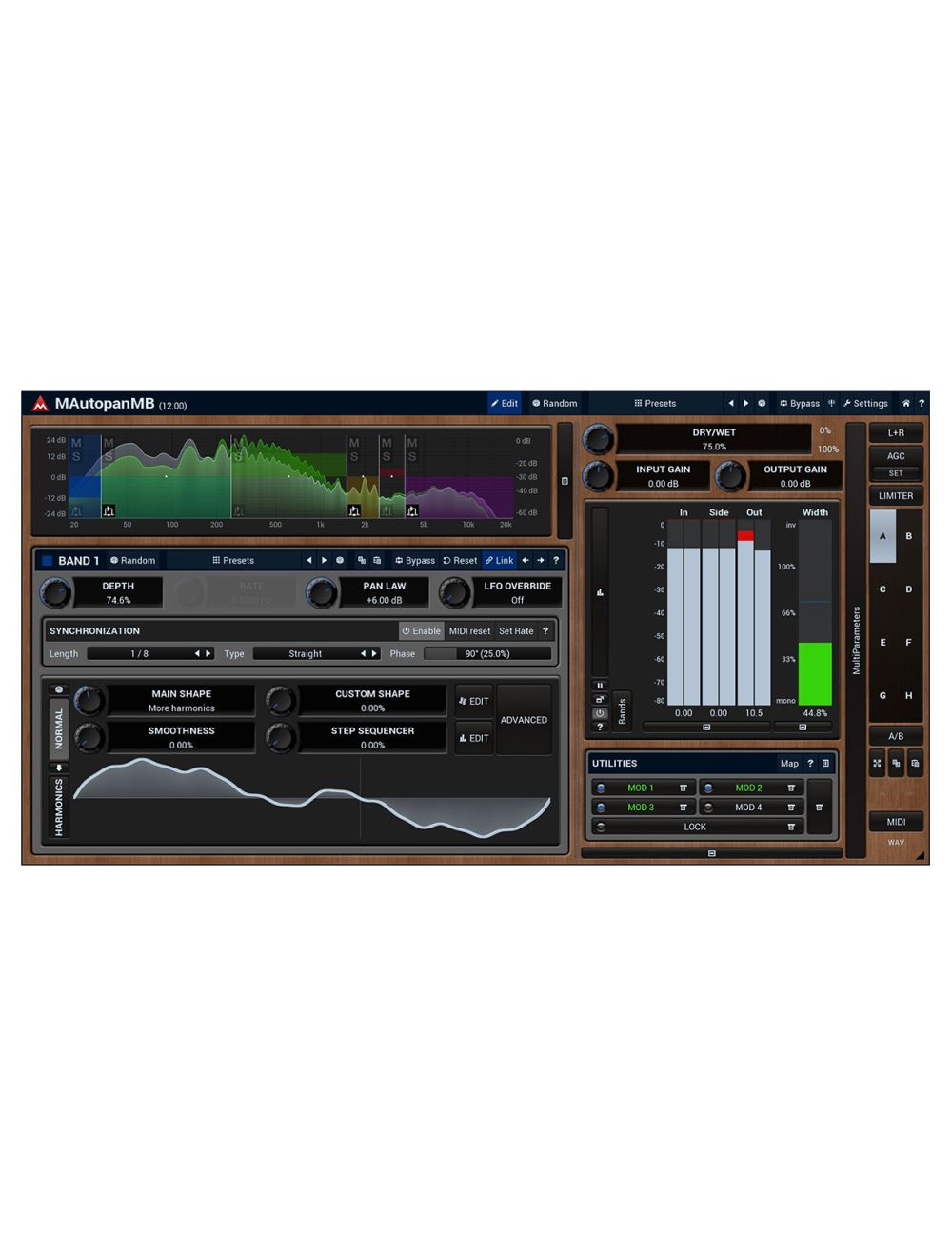 Melda MAutopanMB 6 Bands with Custom Shape