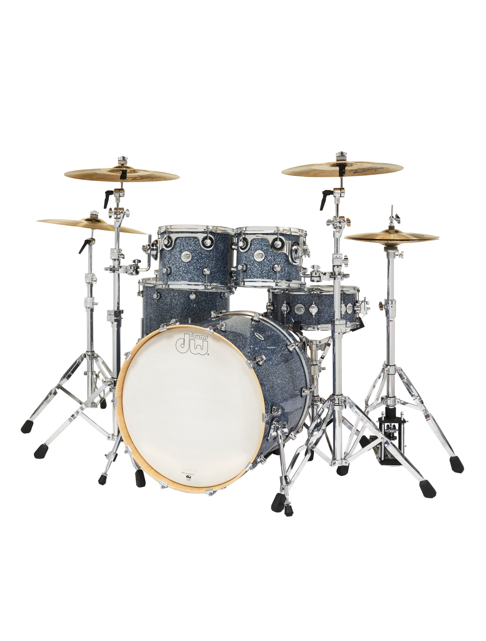 DW Drums Design Series 4-pc Shell Pack w/22" Kick - Blue Granite