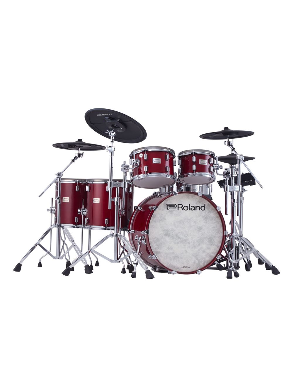 Roland VAD716 V Drums Acoustic Designed Electronic Drum Kit Gloss Cherry