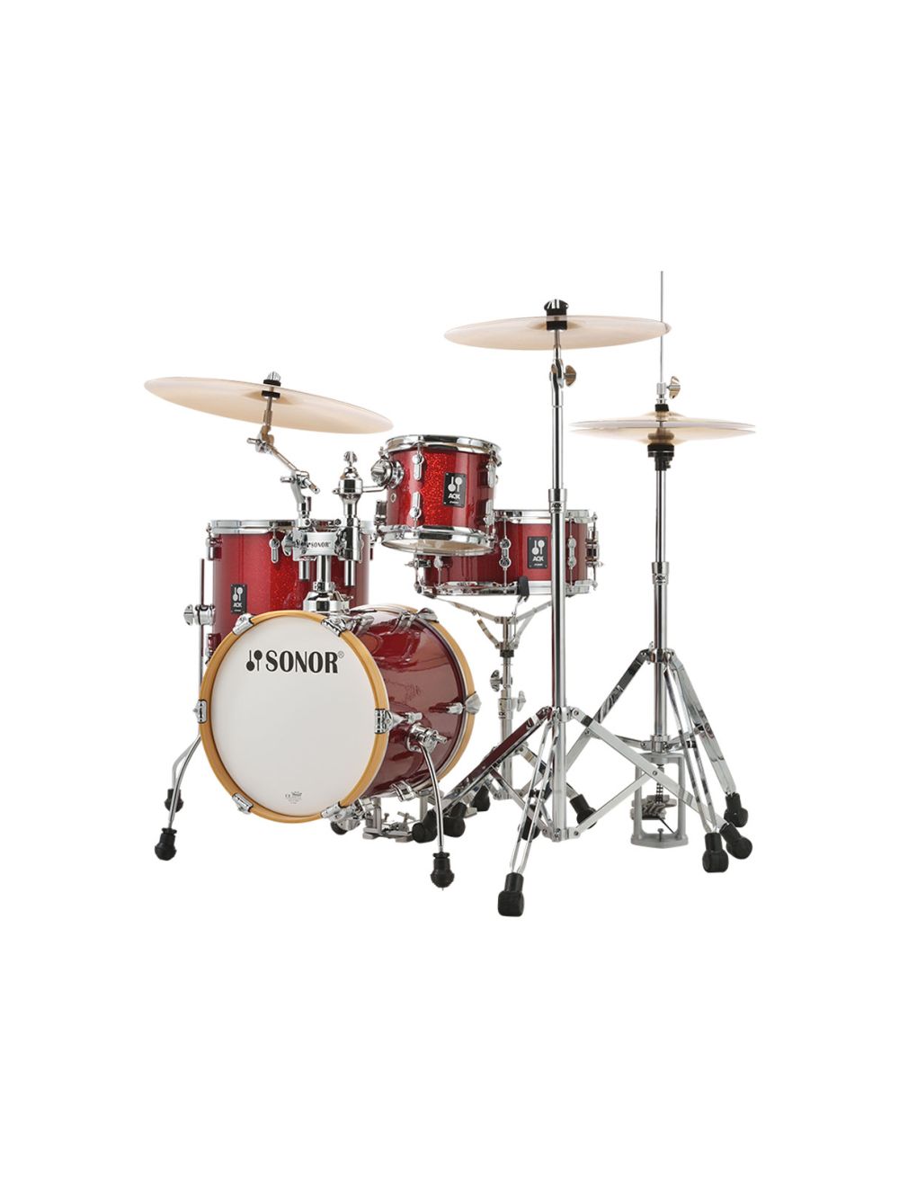 Sonor AQX Micro 4-pc Shell Pack w/ 14" Kick - Red Moon Sparkle