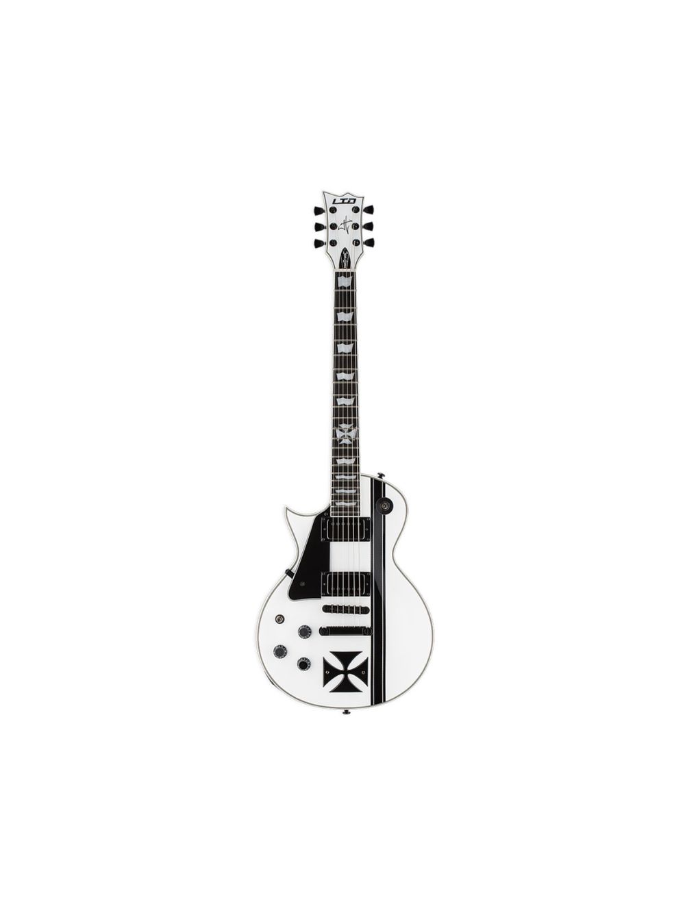 ESP LTD James Hetfield Iron Cross Left Handed Guitar - Snow White