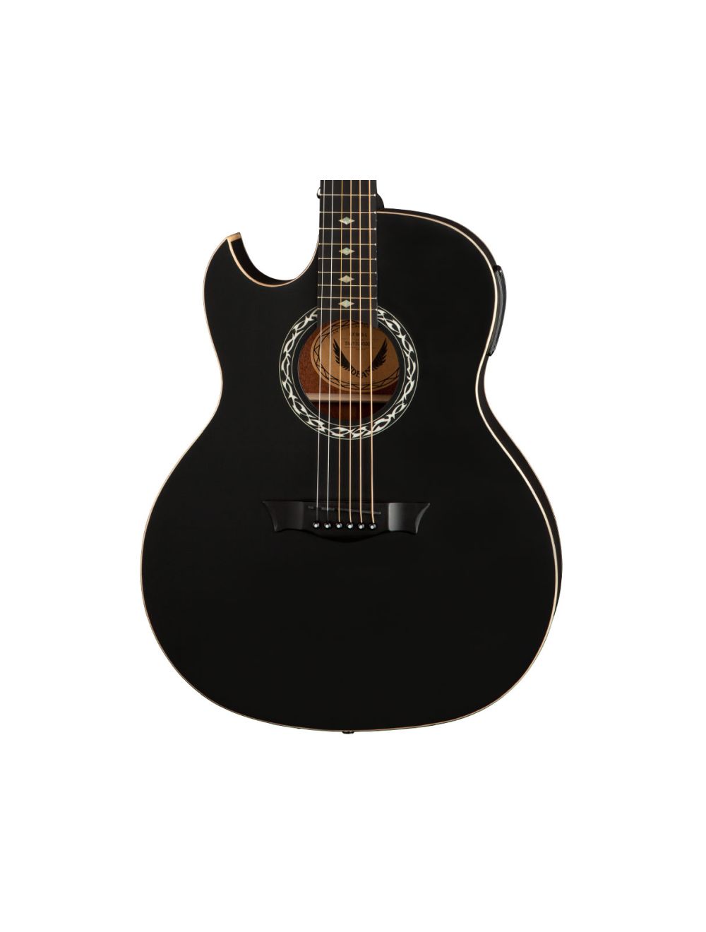 Dean Exhibition Left-Handed A/E Guitar - Black Satin