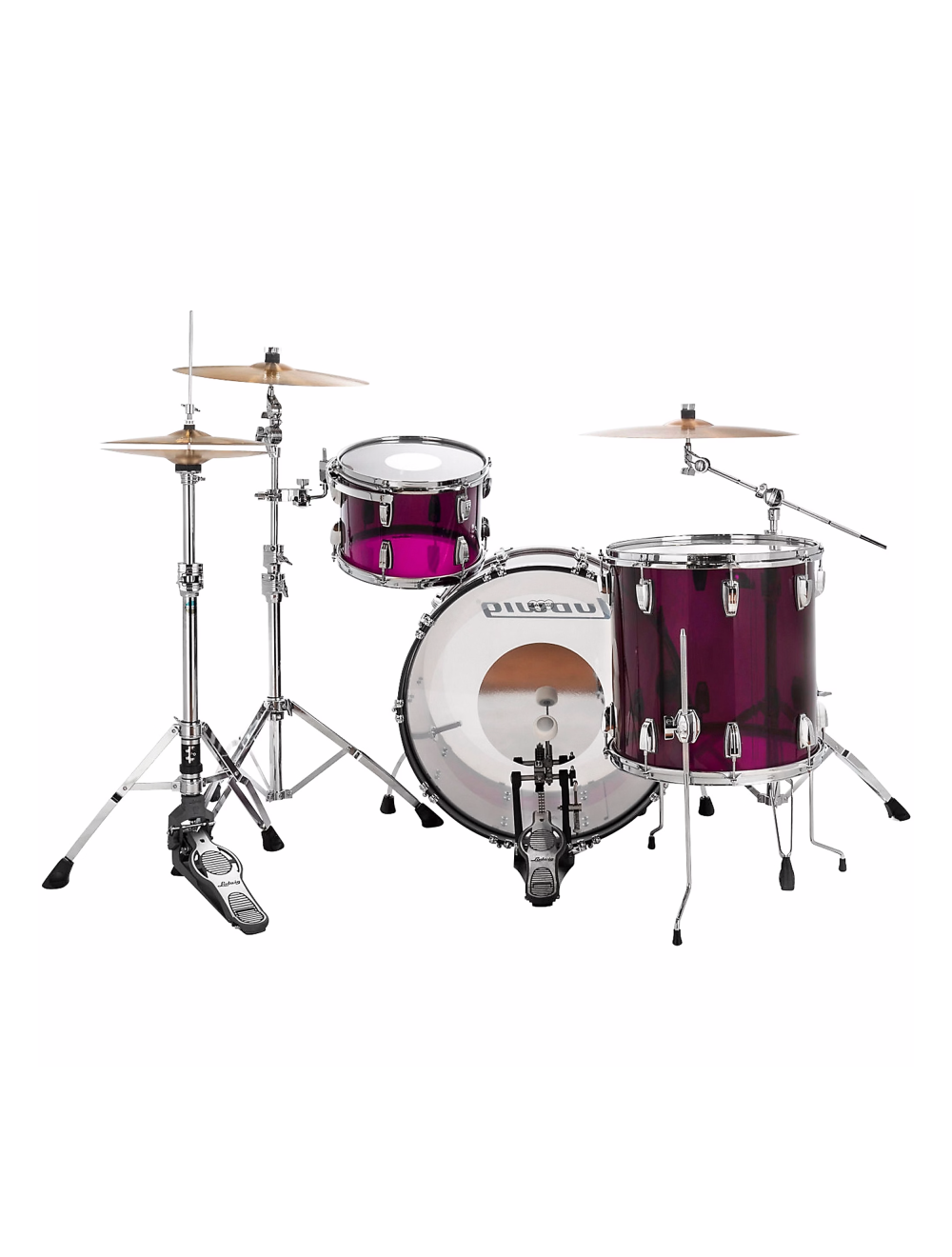 Ludwig Vistalite Pro Beat 3-pc Shell Pack w/24" Kick - Purple