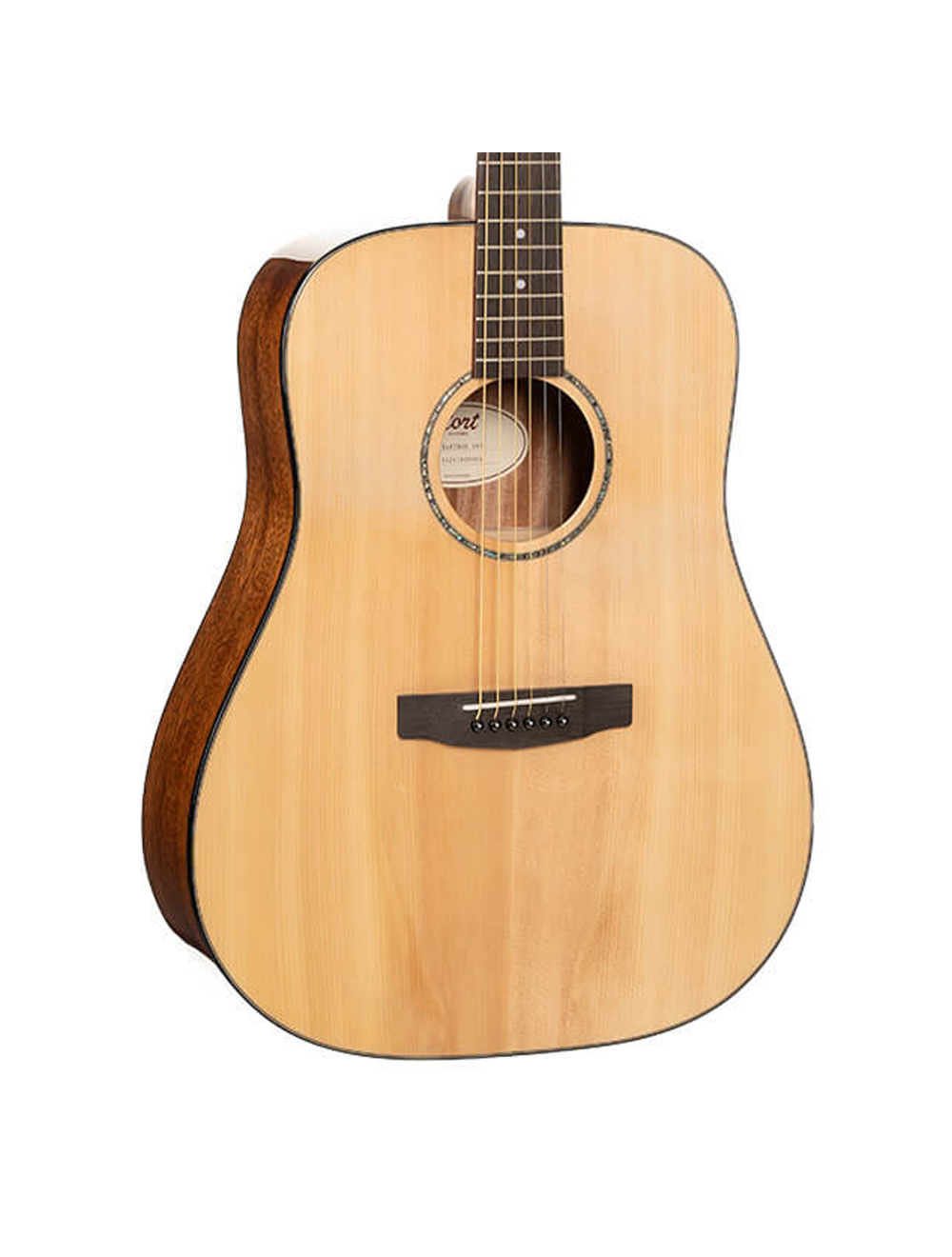 Cort Earth 60 Dreadnought Solid Top Acoustic Guitar - Black