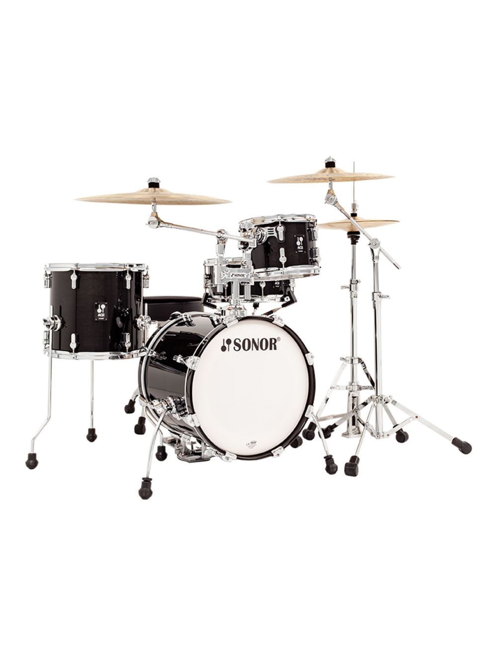 Sonor AQ2 Maple Safari 4-pc Shell Pack w/ 16" Kick - Transparent Black