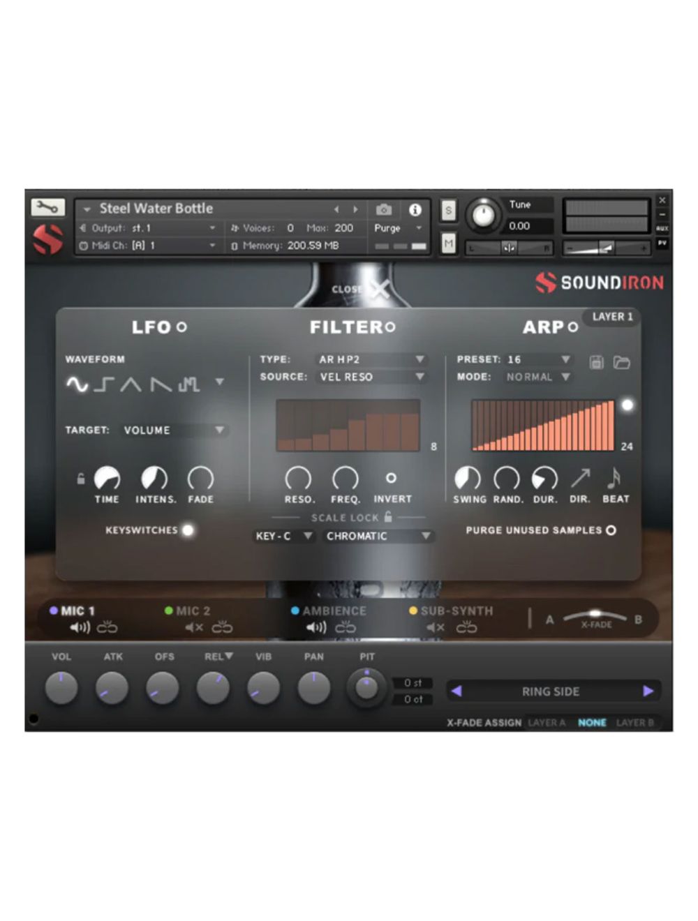 Soundiron Steel Water Bottle