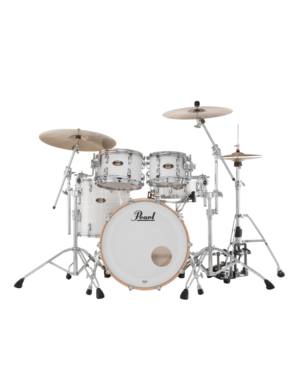 Pearl Masters Maple Gum 4-pc Shell Pack w/ 22" Kick - White Ice Swirl