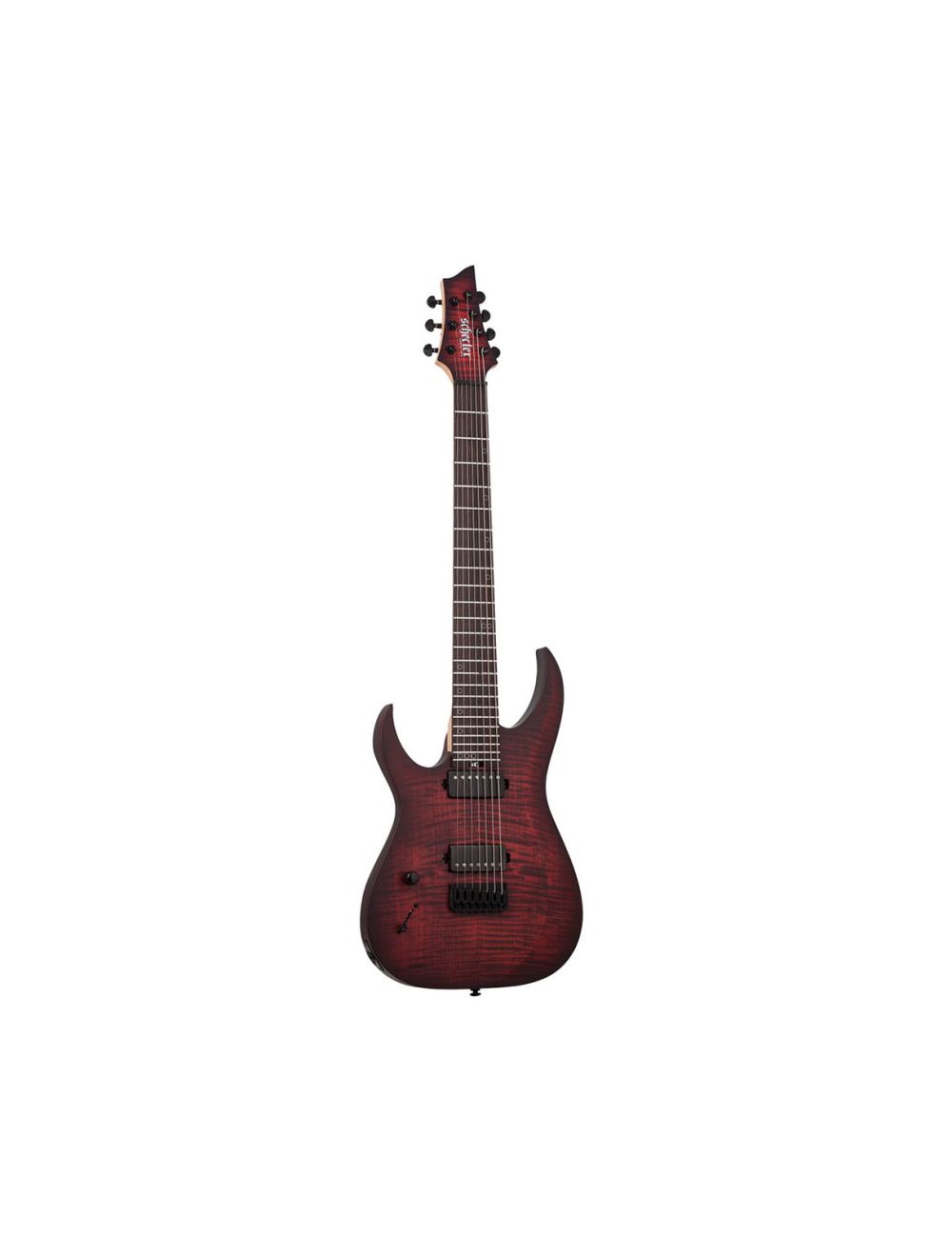 Schecter Sunset-7 Extreme Left Handed - Scarlet Burst