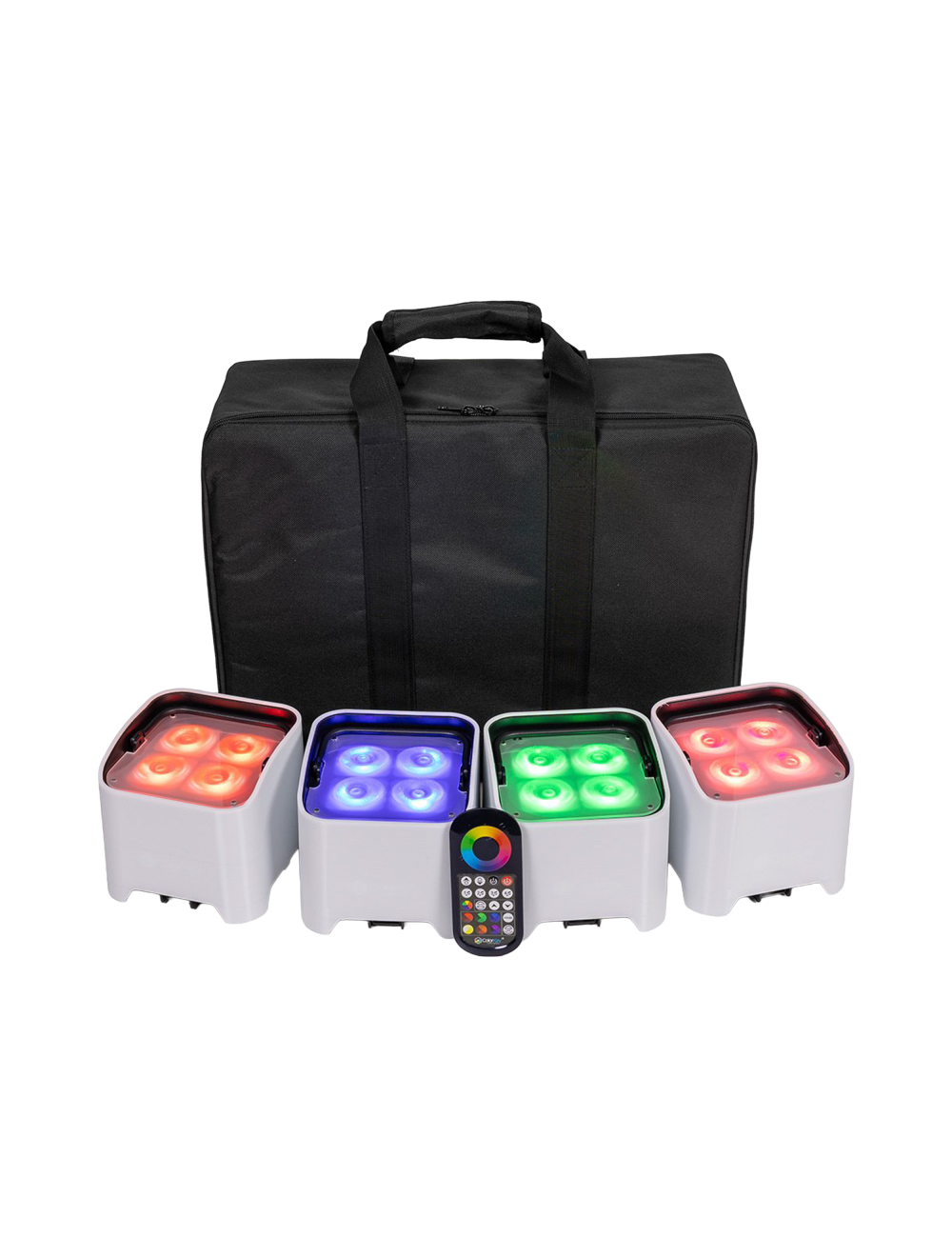 ColorKey MobilePar Mini HEX 4 MKII LED Par Light Bundle - 4-Pack w/Case