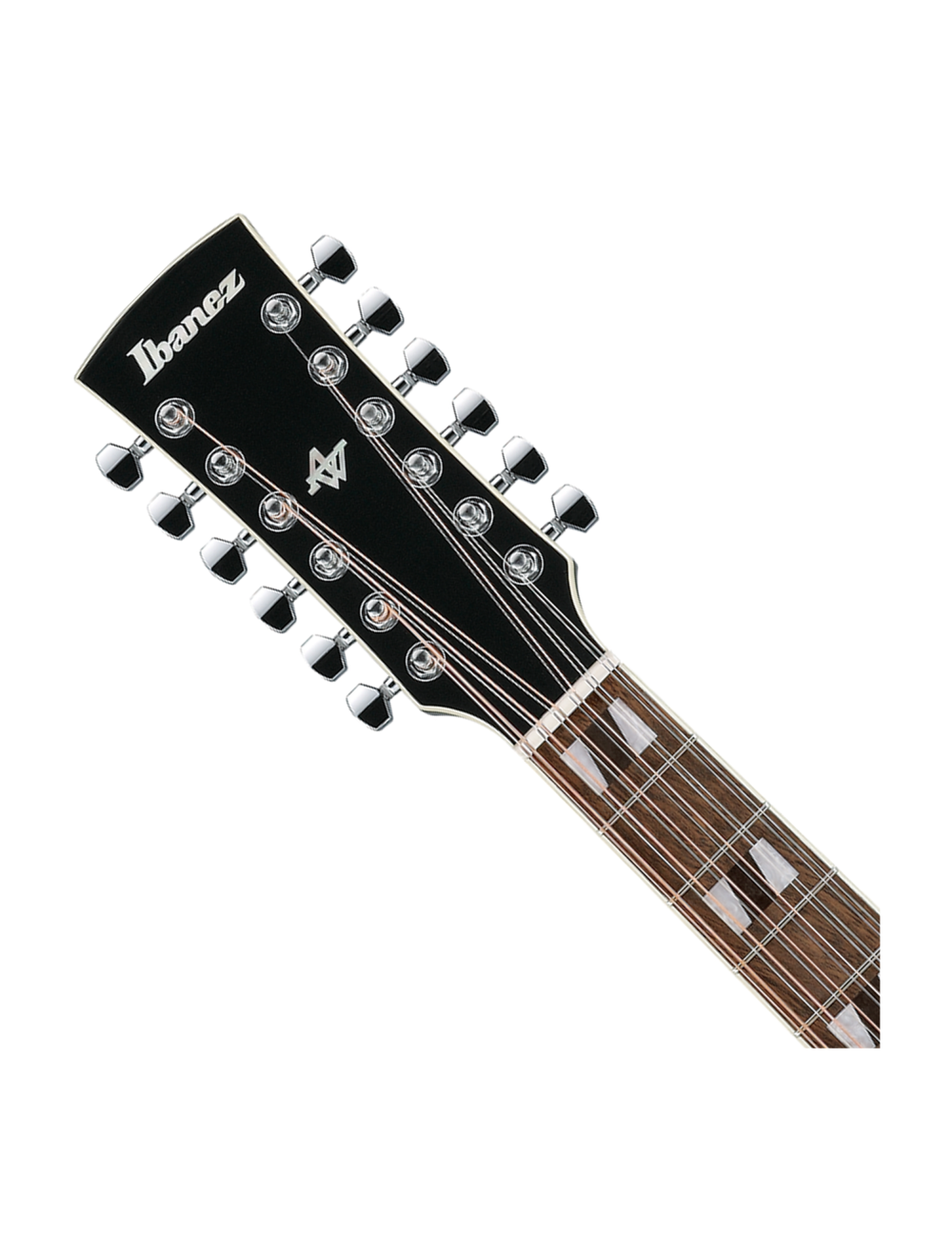 Used Ibanez AJ7012M1E 12-String Acoustic-Electric Guitar - Black High Gloss