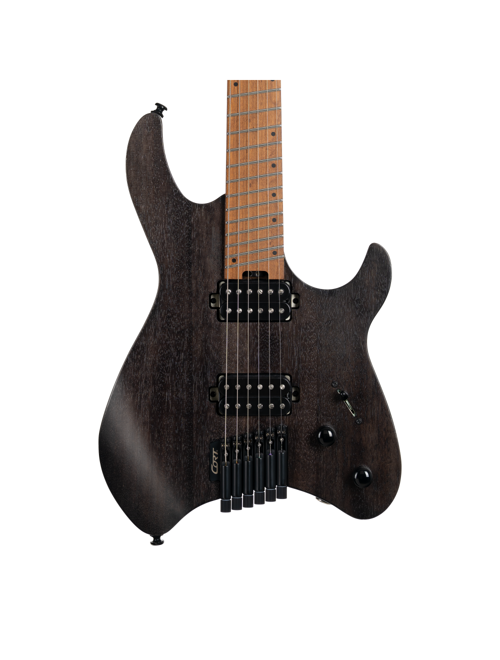 Cort Space G6 Multi-Scale Electric Guitar - Trans Black