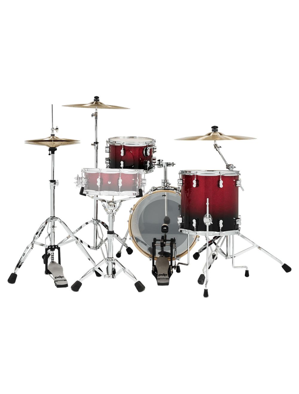 PDP Concept Maple 3-Piece Bop Shell Pack - Red to Black Fade