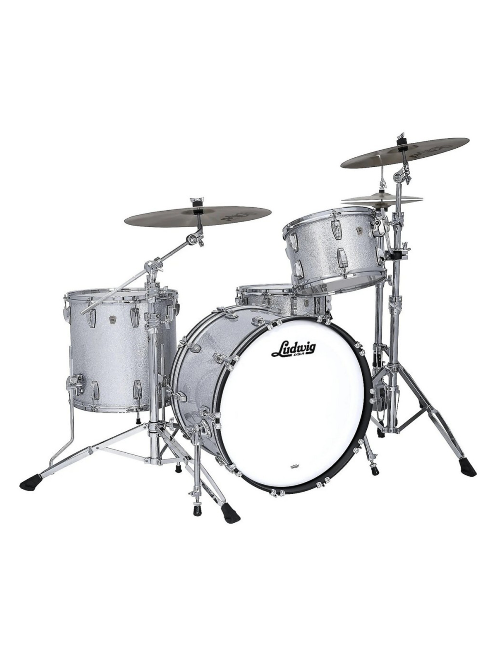 Ludwig Legacy Maple Fab 3pc Shell Pack w/22" Kick - Silver Sparkle
