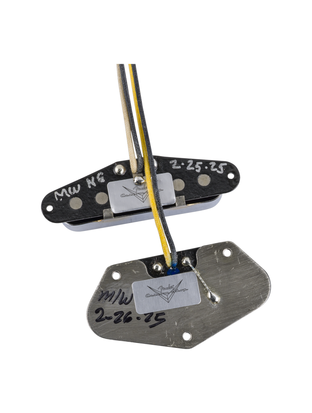 Used Fender Custom Shop 50/51 Blackguard Tele Pickup Set - Black/Chrome