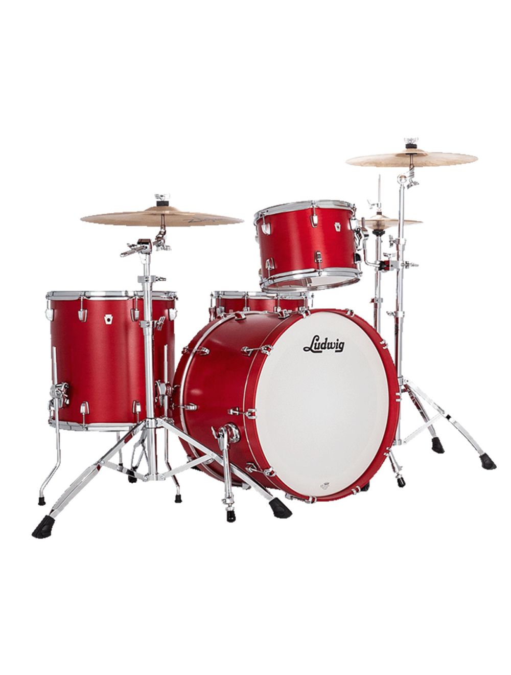 Ludwig Neusonic Fab 3-pc Shell Pack w/ 22" Kick - Diablo Red Stain