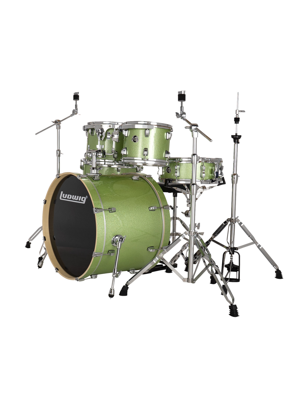 Ludwig Evolution 5-Piece Shell Pack w/22" Kick - Mint Sparkle