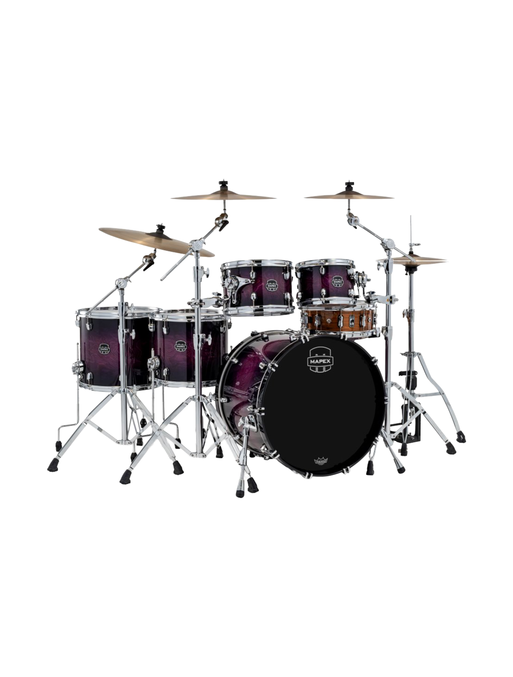 Mapex Saturn VI Studioease 5-Piece Shell Pack w/22" Kick - Royal Purple Burst