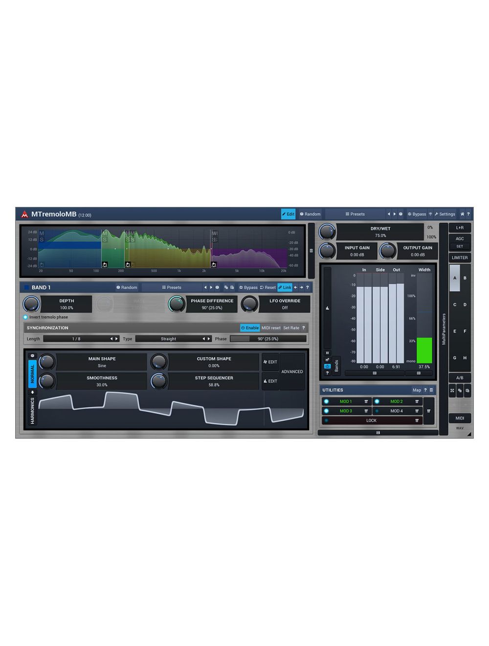 Melda MTremoloMB 6 Bands with Custom Shape