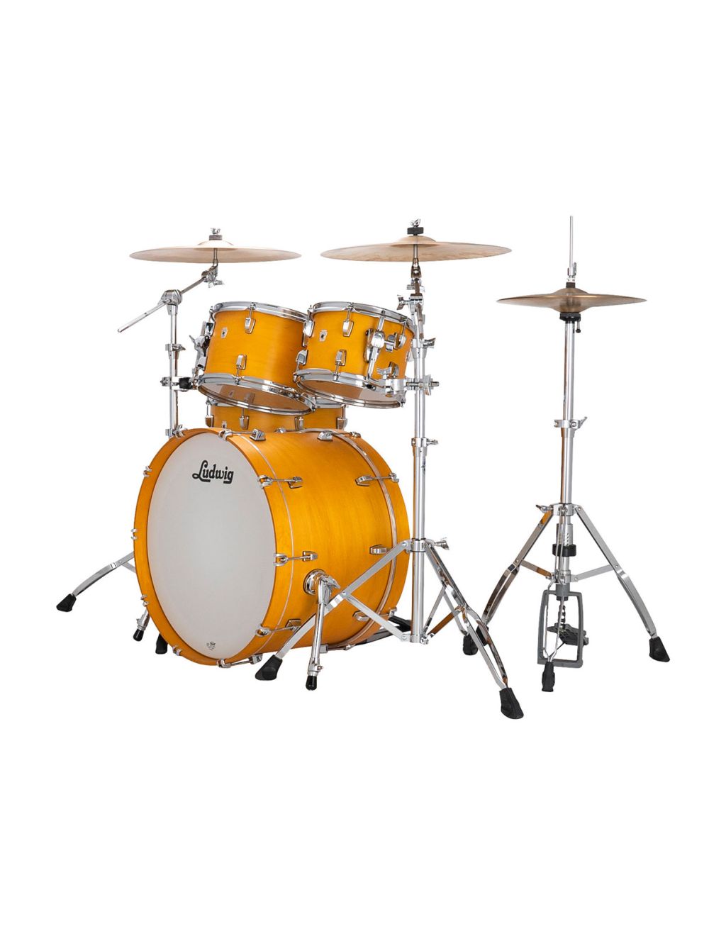 Ludwig Neusonic Mod 4-pc Shell Pack w/ 22" Kick - Golden Slumbers Stain
