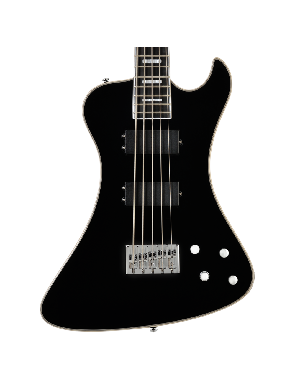 Hagstrom Nekromant 5 Single Cut 5-String Bass Guitar - Black Gloss