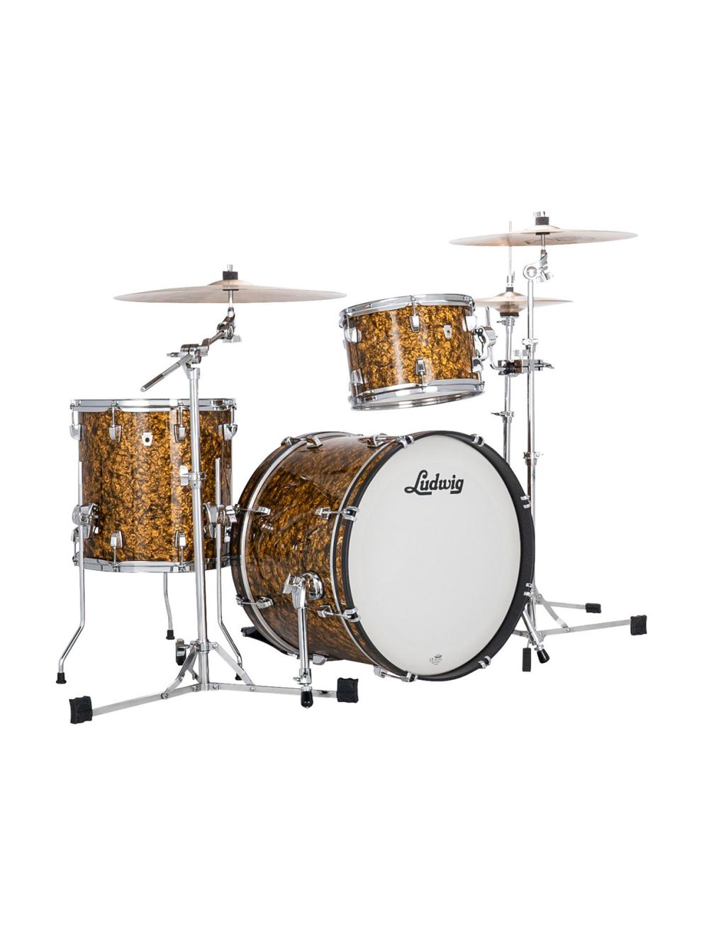 Ludwig Neusonic Downbeat 3-pc Shell Pack w/ 20" Kick - Butterscotch Pearl