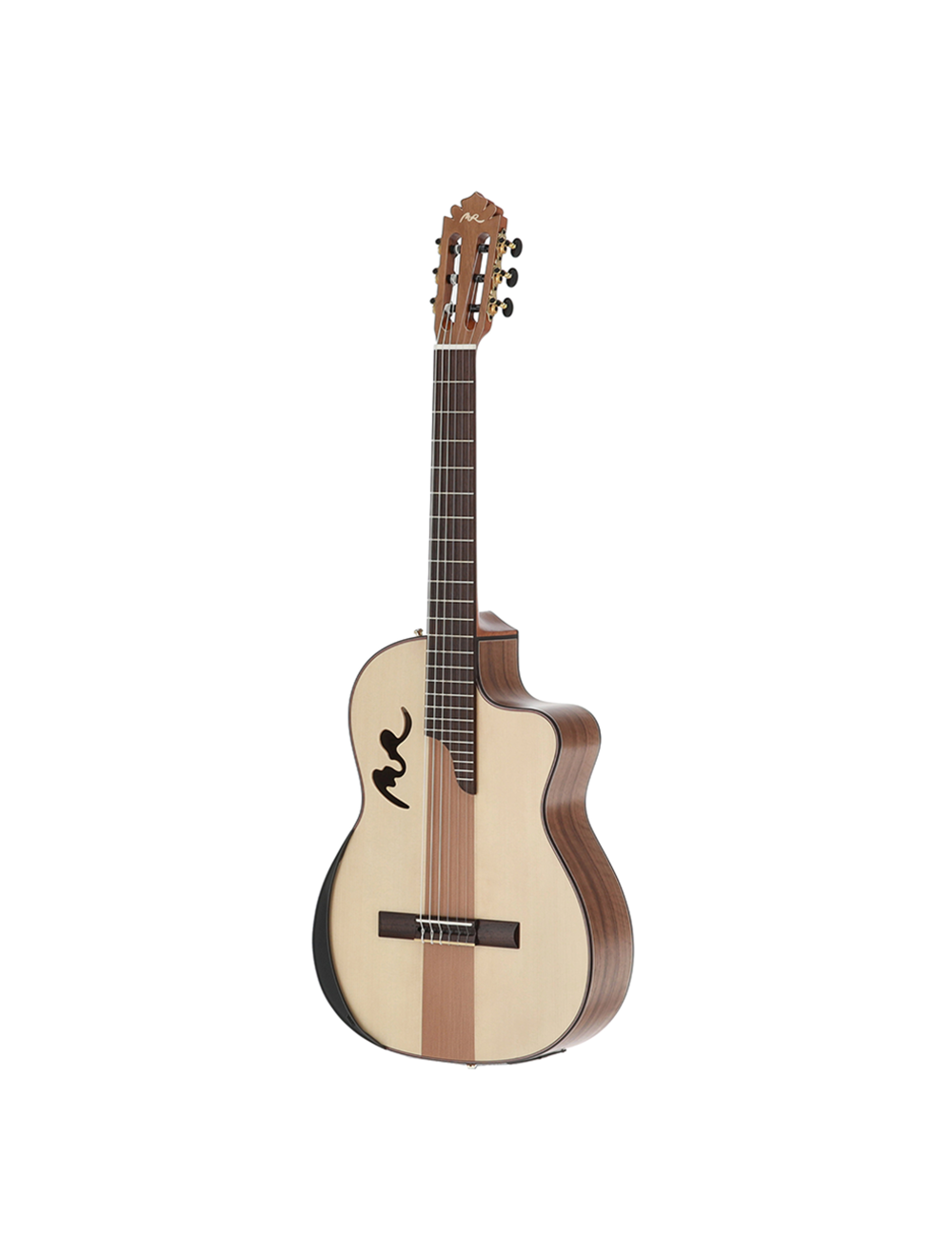 Manuel Rodriguez Café Cortado A/E Guitar - Curly Walnut Satin - Open Box
