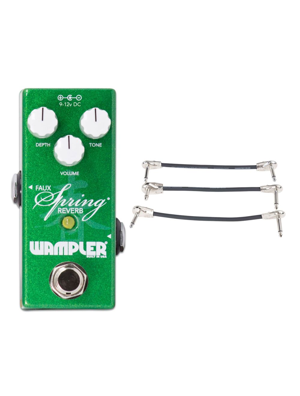 Wampler Mini Faux Spring Reverb + Gator Patch Cable 3 Pack