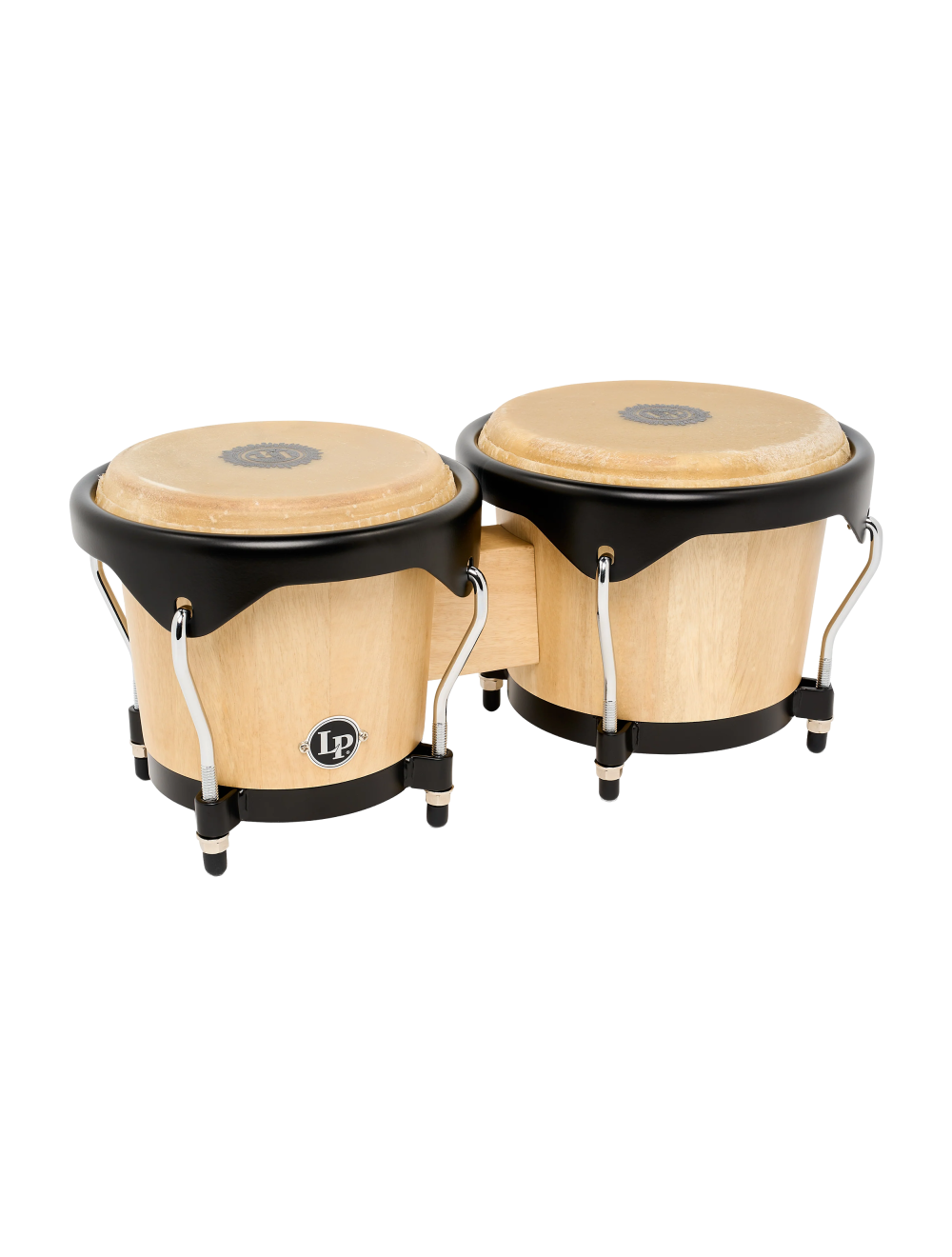 Latin Percussion 6"/7" City II Bongos - Mango Natural Black