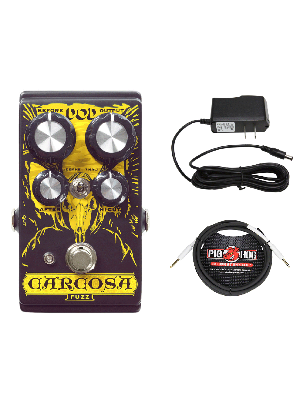 DOD Carcosa Fuzz + 9V Power Supply + 10ft 1/4" Cable