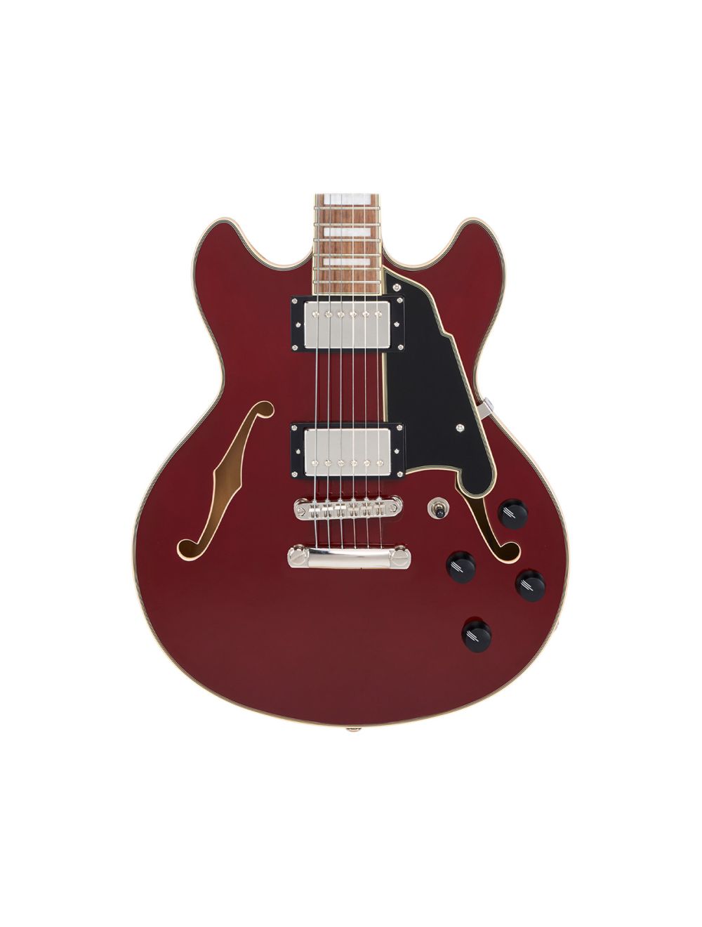 D'Angelico Premier Mini DC Semi-Hollow Guitar - Burnt Red - Open Box