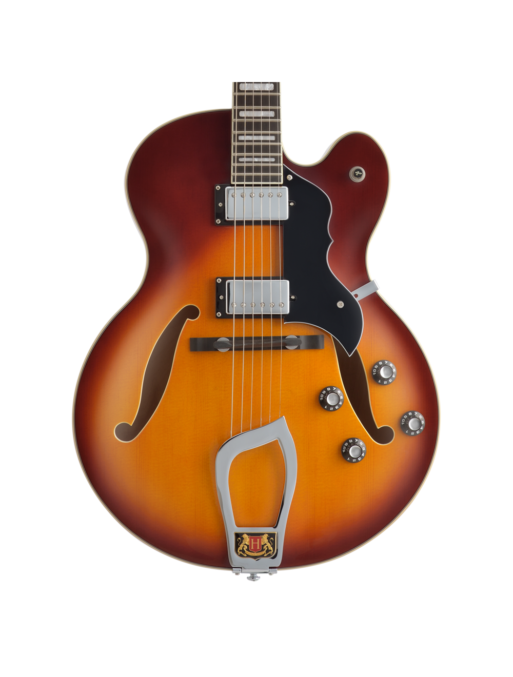 Hagstrom HJ 800 Single Cut Hollow Electric Guitar - Vintage Sunburst