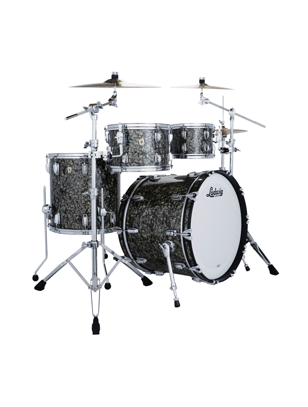 Ludwig Classic Maple Studio 4-Piece Drum Kit w/ 22" Kick - Moss Green