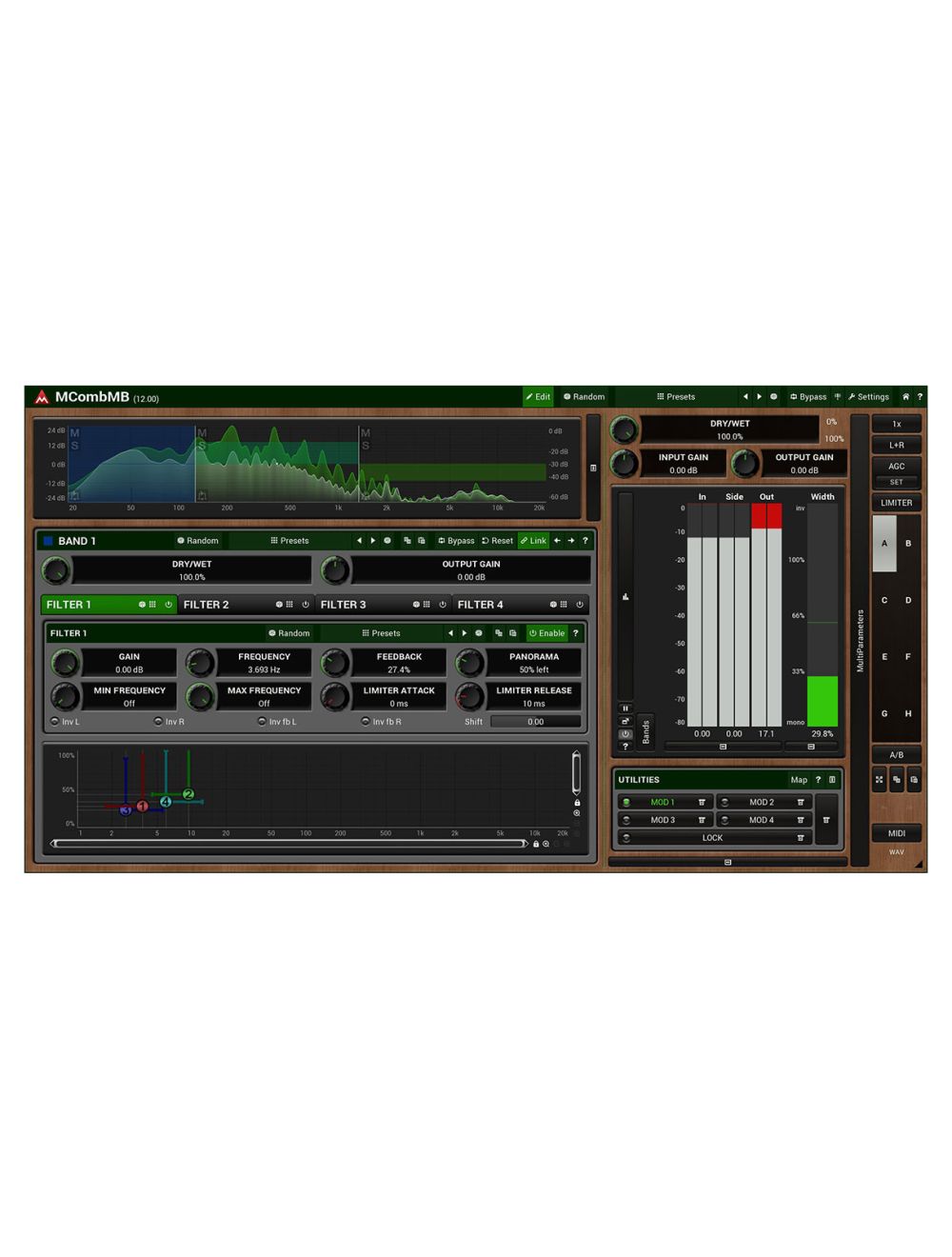 Melda MCombMB 4 Extraordinary Filters in Each Band