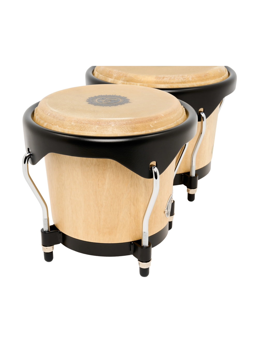 Latin Percussion 6"/7" City II Bongos - Mango Natural Black