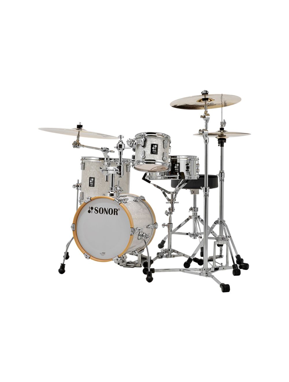 Sonor AQ2 Maple Martini 4-pc Shell Pack w/ 14" Kick - White Marine Pearl