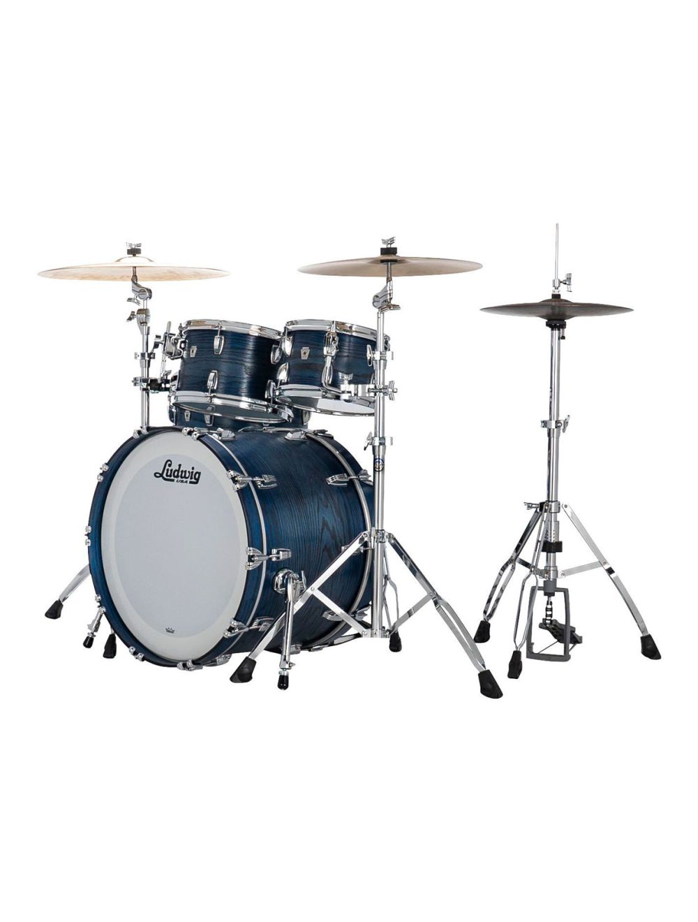 Ludwig Classic Oak Studio 4-pc Shell Pack w/22" Kick - Blue Burst
