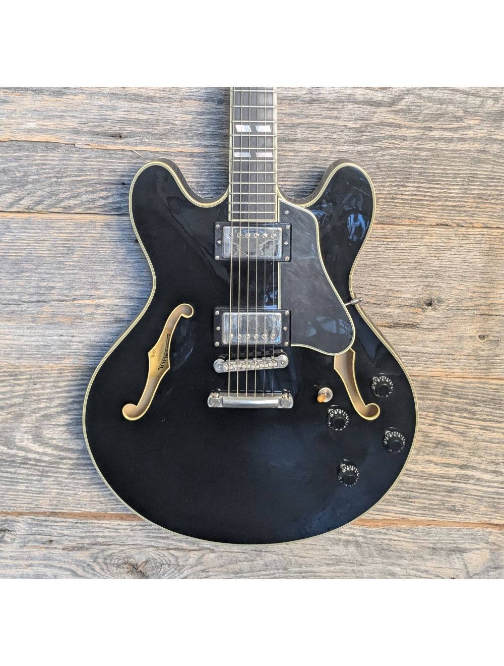 Used Eastman T846 Semi-Hollowbody Guitar - Black w/Upgrades & Case