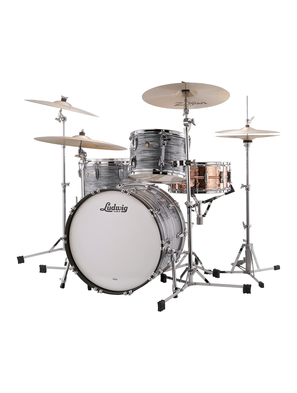 Ludwig Classic Maple Fab 3-pc Shell Pack w/22" Kick - Vintage Blue Oyster