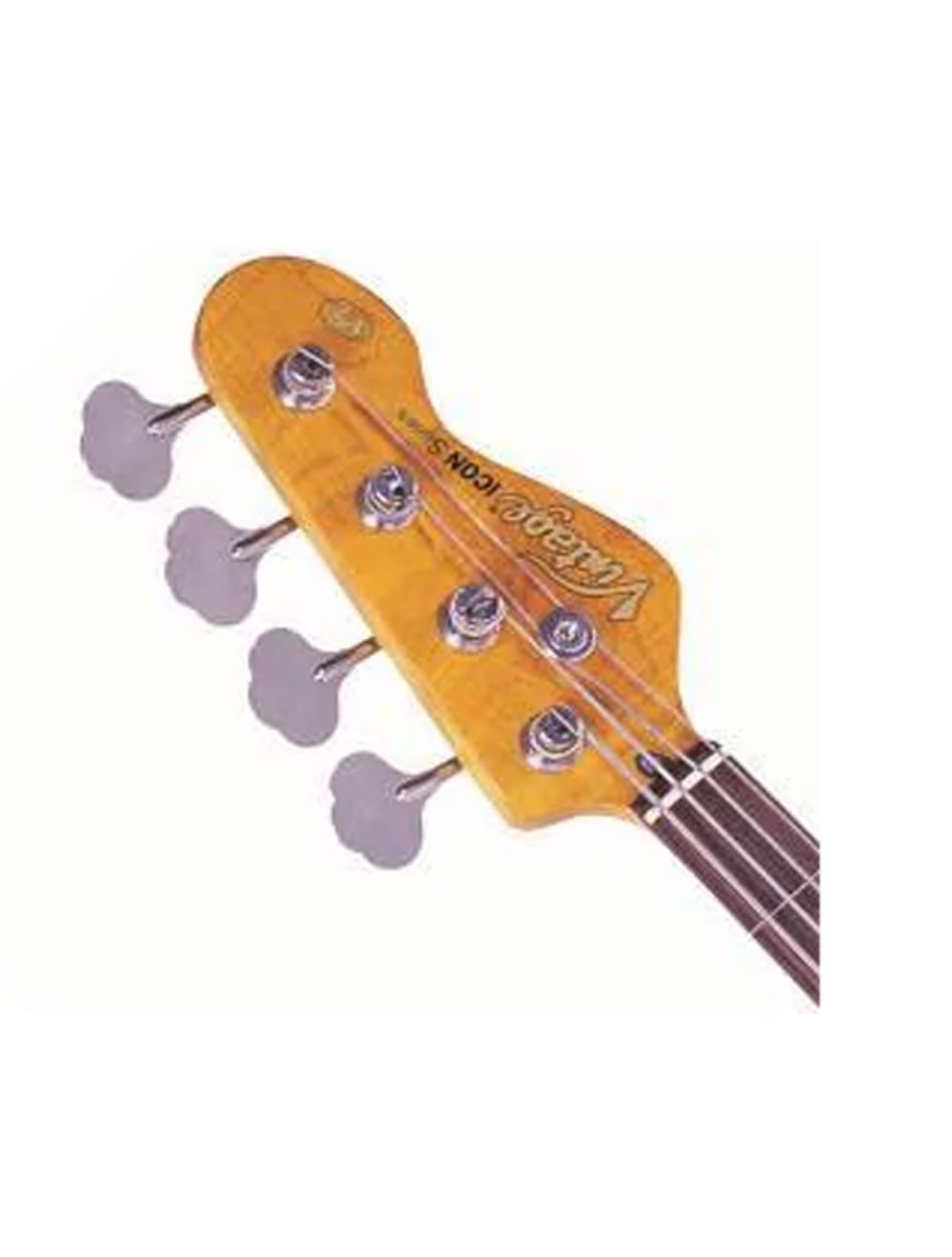 Vintage Icon Series V74 Distressed Fretless Bass - Sunset Sunburst