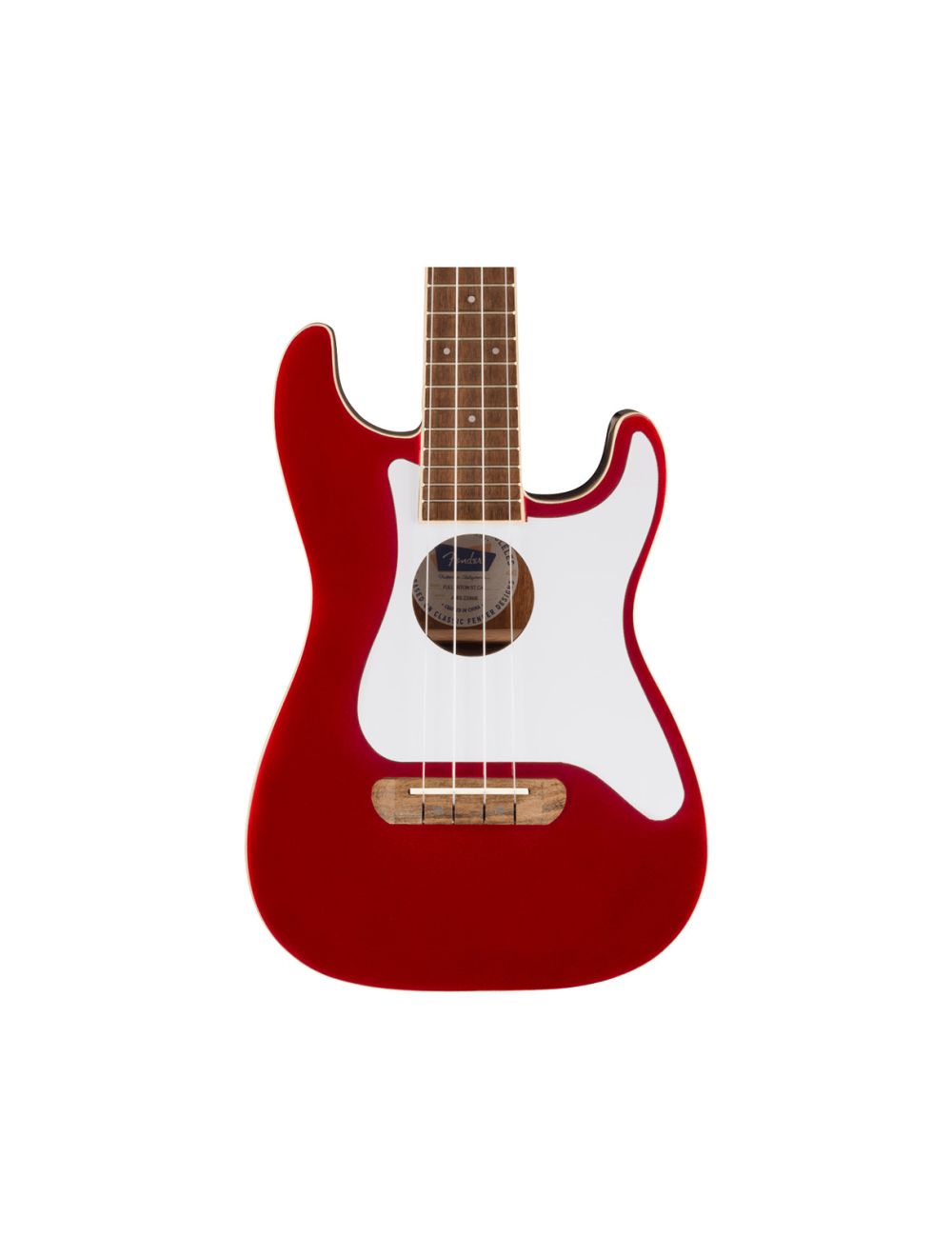 Used Fender Fullerton Strat Uke - Candy Apple Red w/ Walnut FB