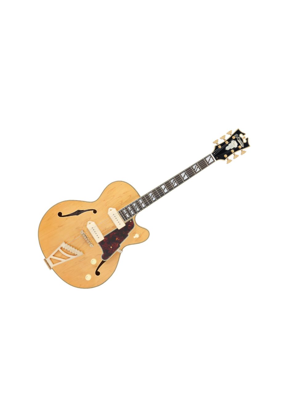 D'angelico Deluxe 59 Fully Hollow Single Cutaway - Satin Honey